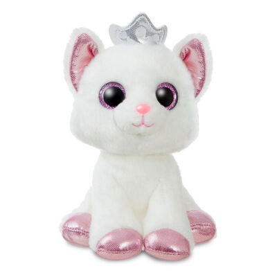  conte féerique peluche duchess chat blanc rose 18 cm 