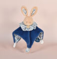  - les petits fûtés - boule lapin bleu  25 cm 