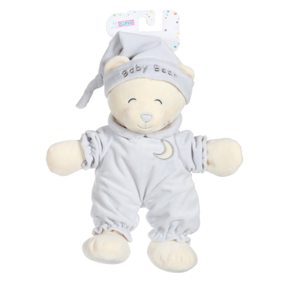  baby bear peluche ours gris 30 cm 