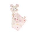 - carré douceur - souris rose jolie marguerite 17 cm 