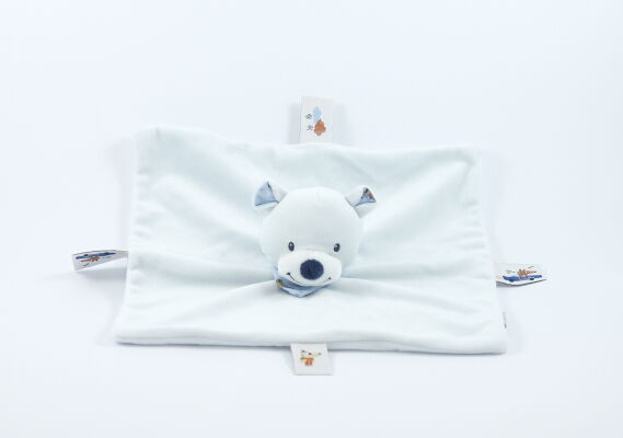  baby comforter blue bear 