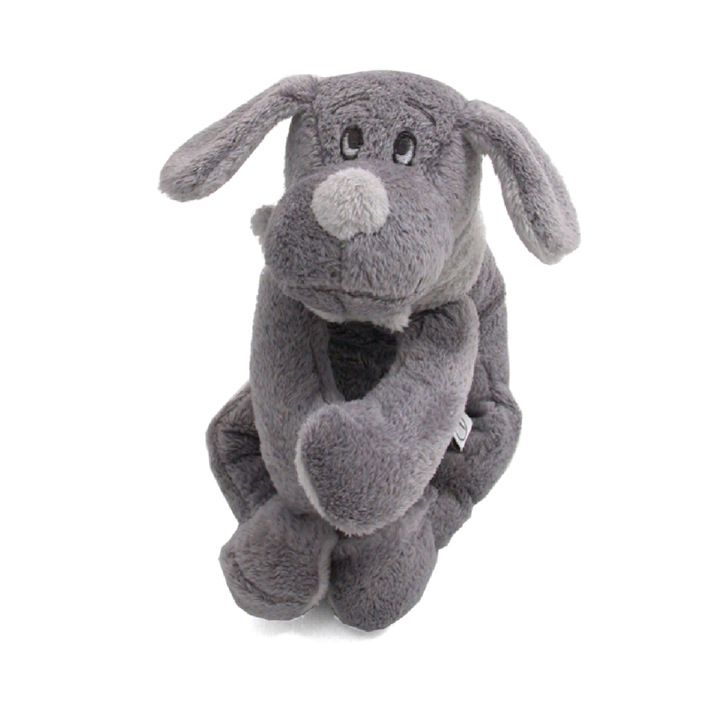 Doudou Chien Schnauzer Gris - Peluche Réaliste 18cm Suki Collection
