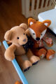  - copains câlins - peluche renard orange 25 cm 