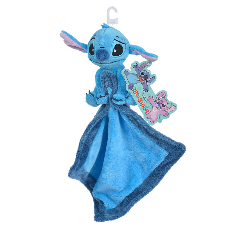 Disney Doudou Stitch + mouchoir bleu 40 cm