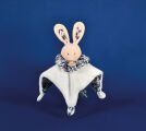  - les petits fûtés - boule lapin blanc 25 cm 