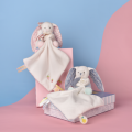  - lapin vanille fraise - peluche avec rose blanc 22 cm 