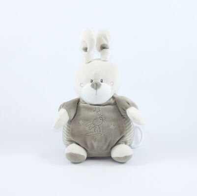  boîte à musique lapin marron 