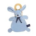  - lapin dorlotin - bleu 25 cm 