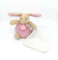  - les poupis - mouchoir lapin rose 