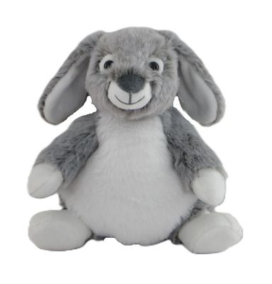  - peluche lapin naturel gris 21 cm 