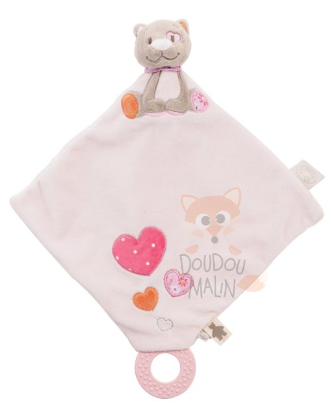 Doudou Noukies Chat Beige Plat - 25 cm