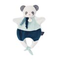  - les petits fûtés - marionnette panda bleu blanc 30 cm 