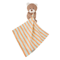  - bo lours - peluche avec orange rayé 