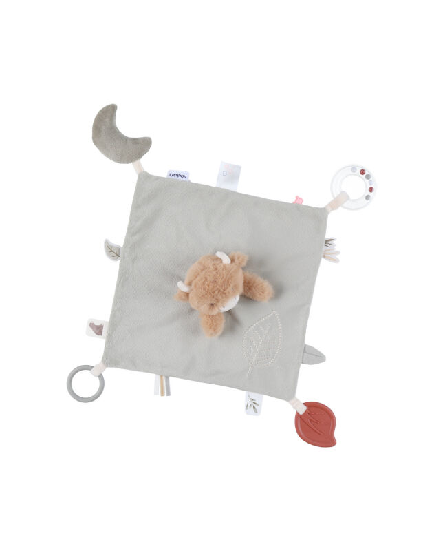  - fluffy the cow - activity comforter green 25 cm 