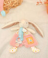  - lapin ciboulette - attache-sucette rose 19 cm 