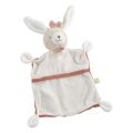  - petit coeur - lapin en coton bio blanc rose 25 cm 