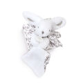  - peluche lapin avec blanc 16 cm 