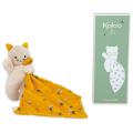  - carré douceur - chat jaune 18 cm 