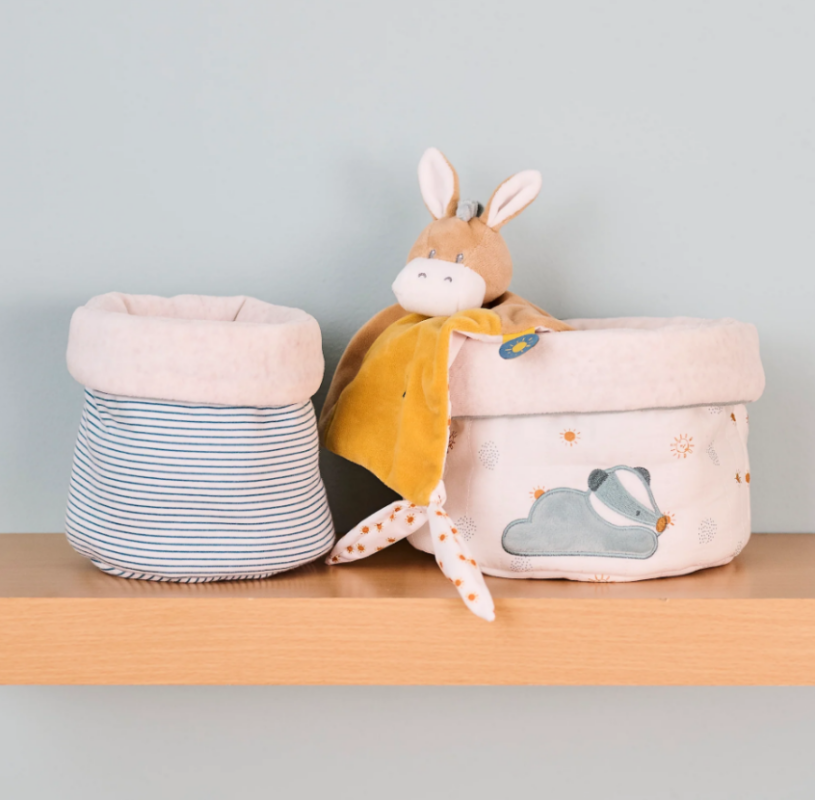  - felix et léo - plat âne beige jaune 25 cm 