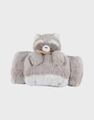  - lino and raku - blanket raccoon 50 x 50 cm 