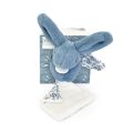  - peluche lapin avec bleu 16 cm 