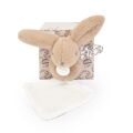  - plush rabbit with comforter beige 16 cm 