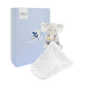  - les rikikis - mouchoir éléphant bleu 20 cm 
