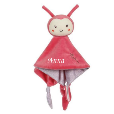  - bamboo - plat coccinelle rose 25 cm 