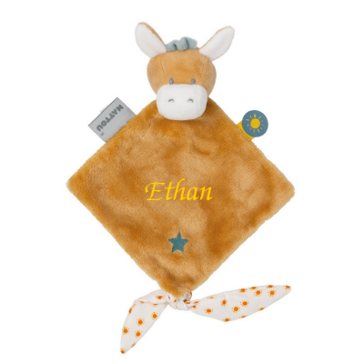  - felix et léo - âne beige jaune 22 cm 