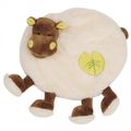  bazile lhippopotame plat blanc marron vert feuille 