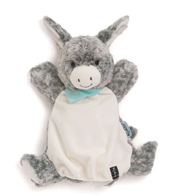  les amis marionnette régliss âne gris blanc bandana bleu 