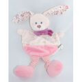 lapin rose violet broderie fleurs oiseau 