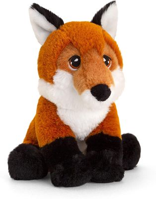  peluche renard écoconçue marron noir 25 cm 