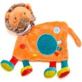   lion orange beige bleu bandana 