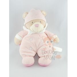  ours rose beige blanc bonnet etoile lune  