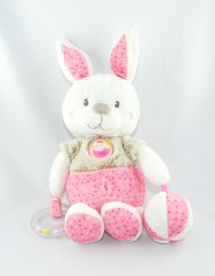 Mots denfant dactivité lapin blanc rose vert oiseau hochet 