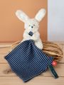  - coton bio made in france - mouchoir lapin 22 cm 