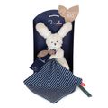  - coton bio made in france - mouchoir lapin 22 cm 