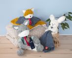  - coton bio made in france - mouchoir lapin 22 cm 