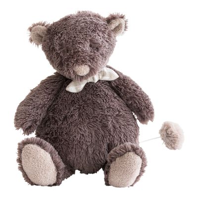  - noann the bear - musical box dark brown 30 cm 