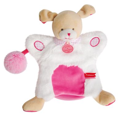  marionnette lovely fraise chien rose blanc 