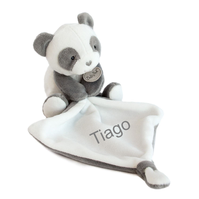  - mon ptit panda - peluche avec blanc gris 18 cm 