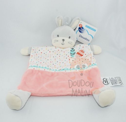  plat lapin rose gris blanc plume vert 