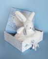  - happy - lapin glossy blanc 25 cm 