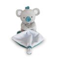  - mon petit koala - mouchoir gris bleu 18 cm 