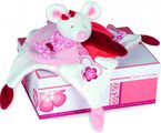  clémentine souris plat carré rose rouge blanc fleur 