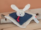  - coton bio made in france - carré lapin 25 cm 