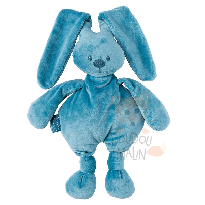  lapidou peluche lapin bleu pétrole 30 cm 