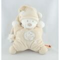  ours blanc beige bonnet etoile oiseau 