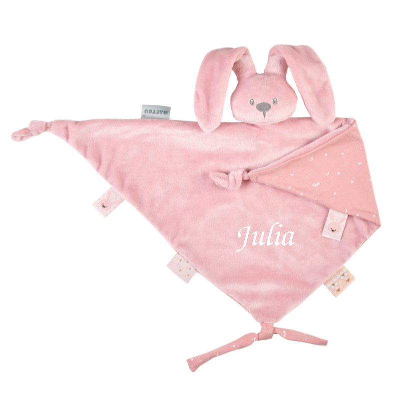 Lot 2 doudou plat lapin Lapidou vieux rose NATTOU - état NEUF Lot 2 doudou plat lapin Lapidou vieux rose NATTOU - état NEUF